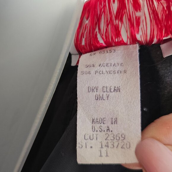 Vintage Rampage Black Velvet Dress Floral Bolero Jacket Set 11 Whimsigoth 80 90s - Picture 11 of 11